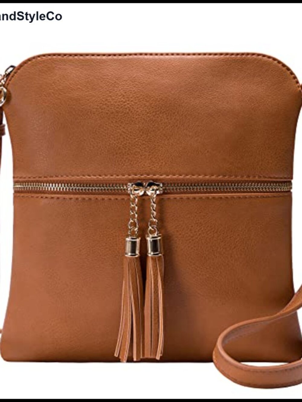 Lightweight Medium Crossbody Purse Faux Leather with Tassel Shoulder Bag Travel
